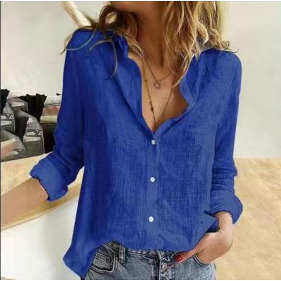 Alonza | Women's Button Front Long Sleeve Collared Shirt