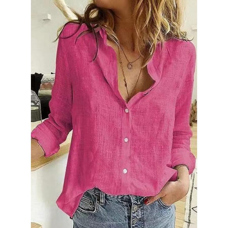 Alonza | Women's Button Front Long Sleeve Collared Shirt