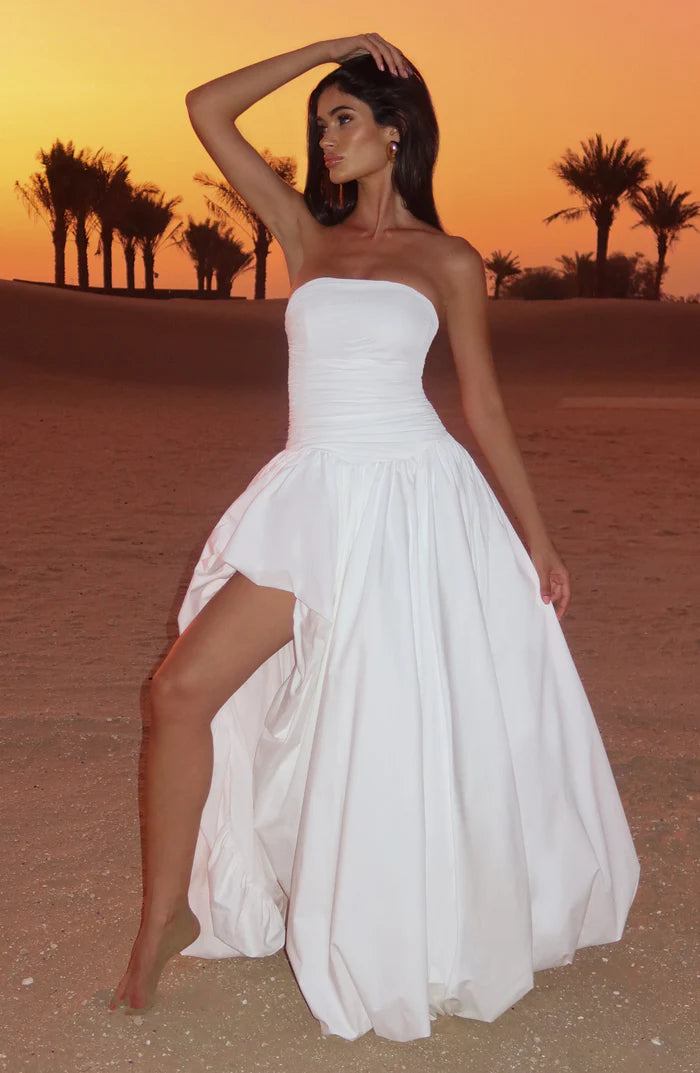 Natalia | Women's Sleeveless Puffball Flowy Wedding Guest Dress