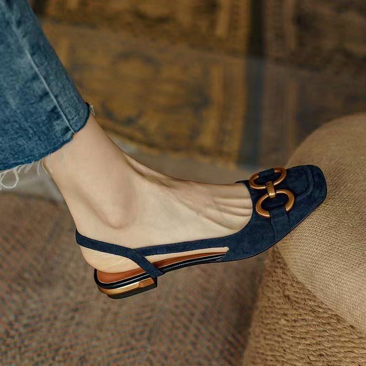 Alva | Women’s Square Toe Summer Slingback Flats