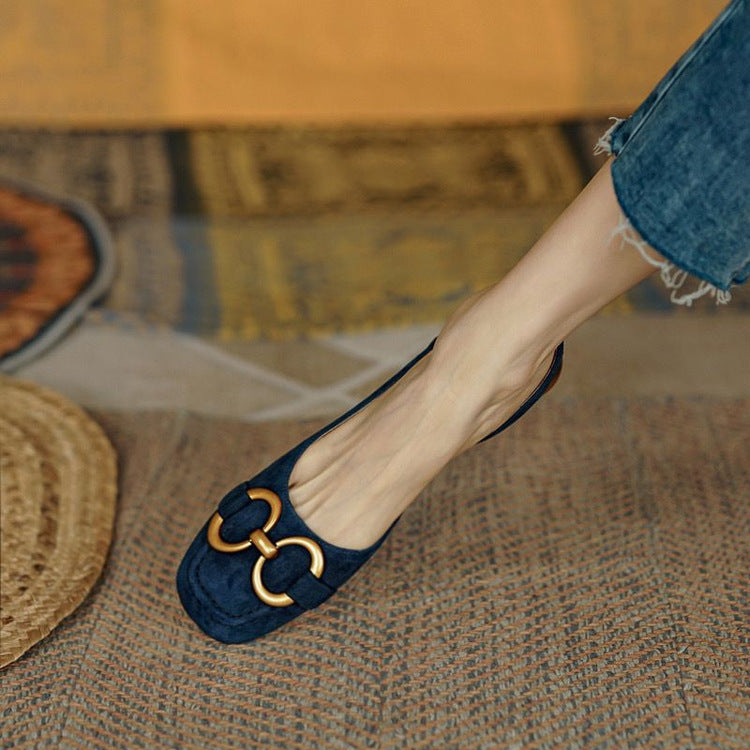 Alva | Women’s Square Toe Summer Slingback Flats