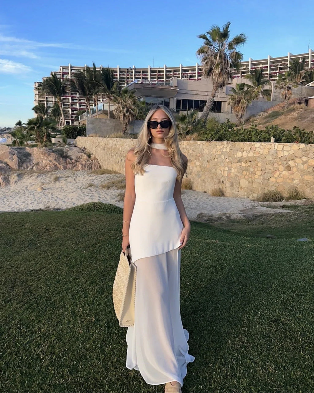 Alyanna | Women’s High Slit Strapless Flowy Wedding Guest Dress