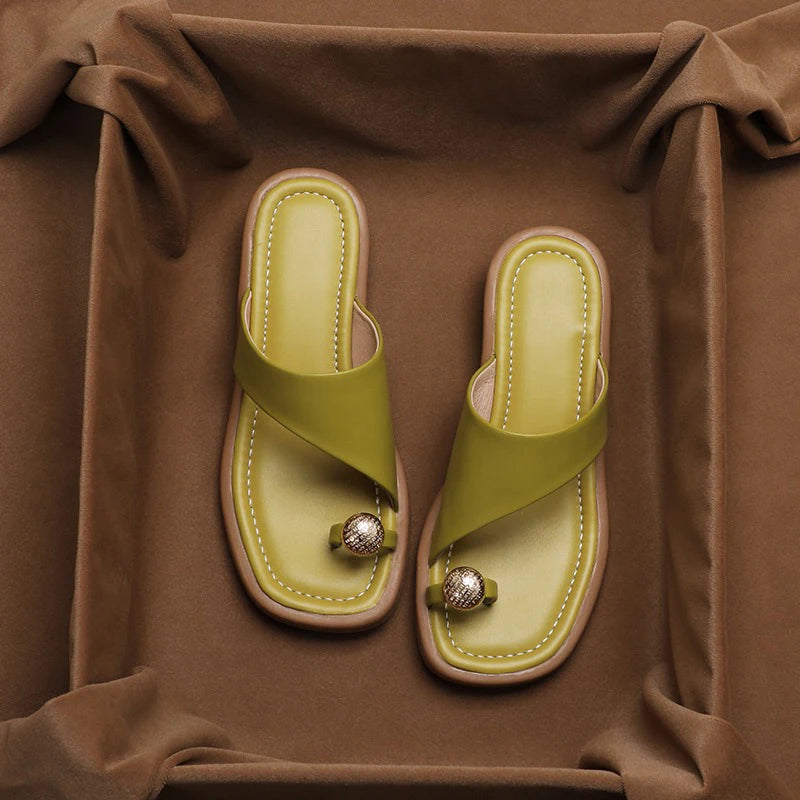 Alys | Women’s Single Band Flat Summer Slide Sandals