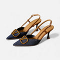 Alysha | Women's Slingback Pointed Toe Party Heels