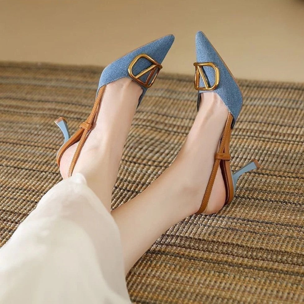 Alysha | Women's Slingback Pointed Toe Party Heels
