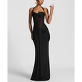Amara | Women’s Open Back Halter Neck Maxi Dress