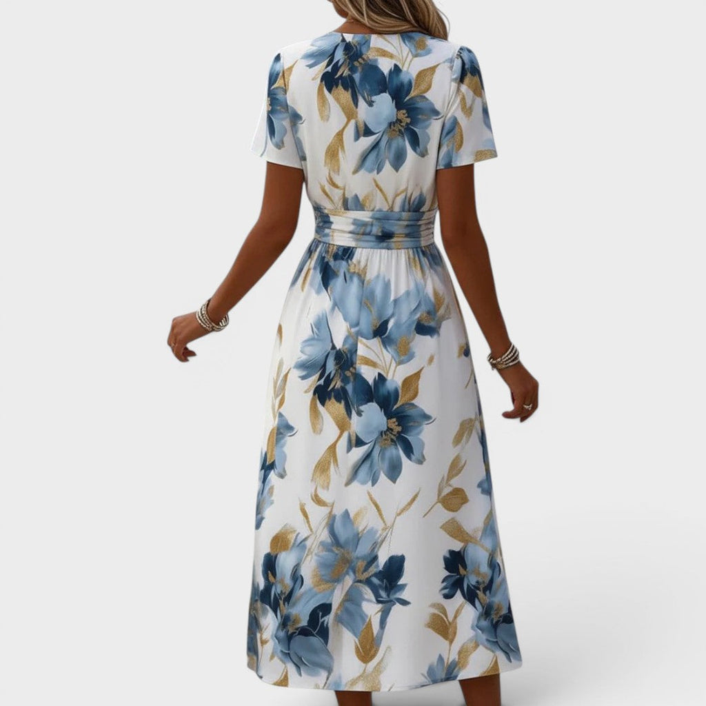 Ambrosia | Women's Floral Short Sleeve V Neck Wedding Guest Dress