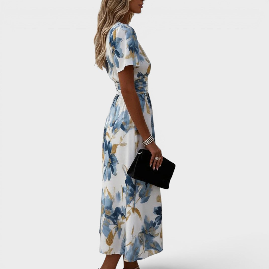 Ambrosia | Women's Floral Short Sleeve V Neck Wedding Guest Dress