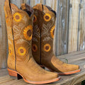 Ammie | Women’s Mid Calf Square Toe Block Heel Cowboy Boots
