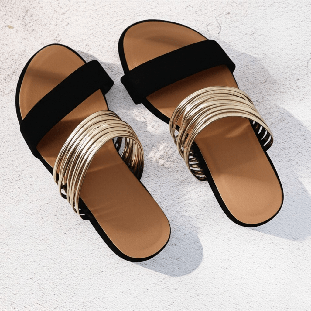 Amoret | Women's Slip-On Open Toe Round Toe Summer Slides