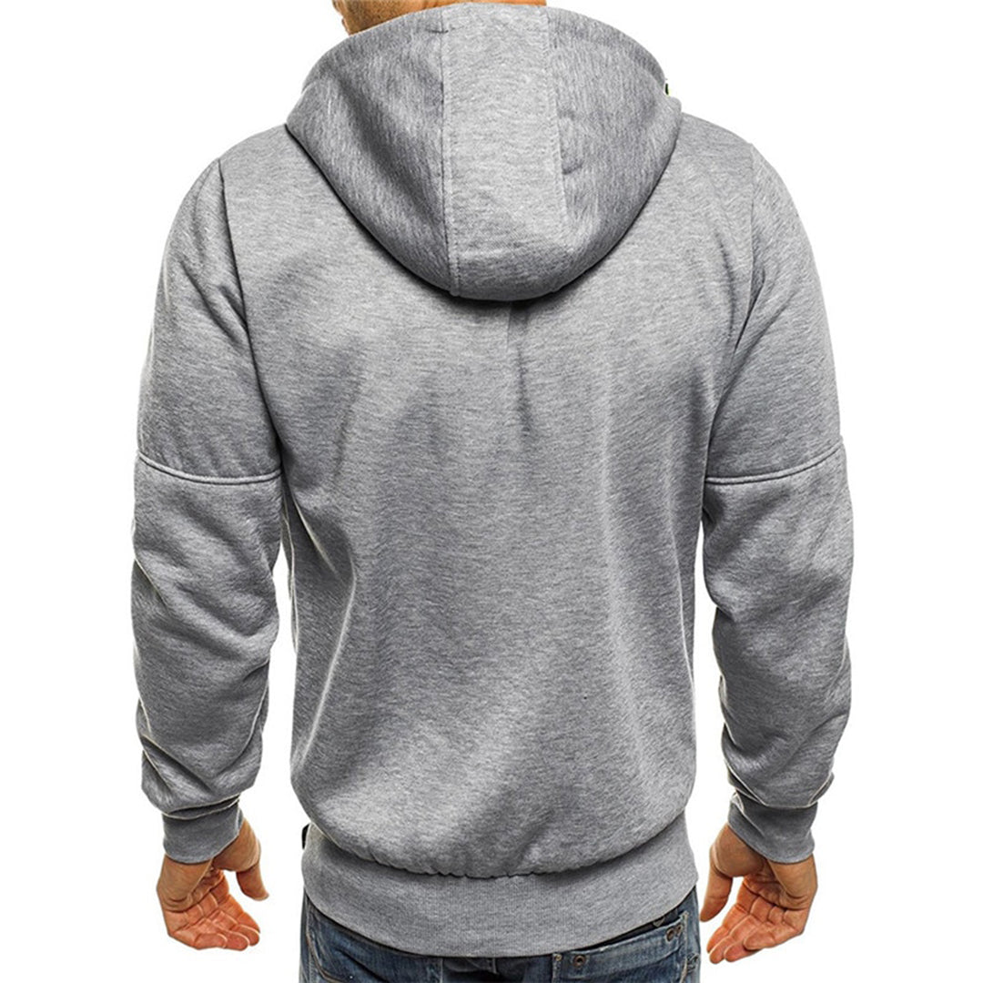 Amorita | Men's Drawstring Zip Front Long Sleeve Hoodie