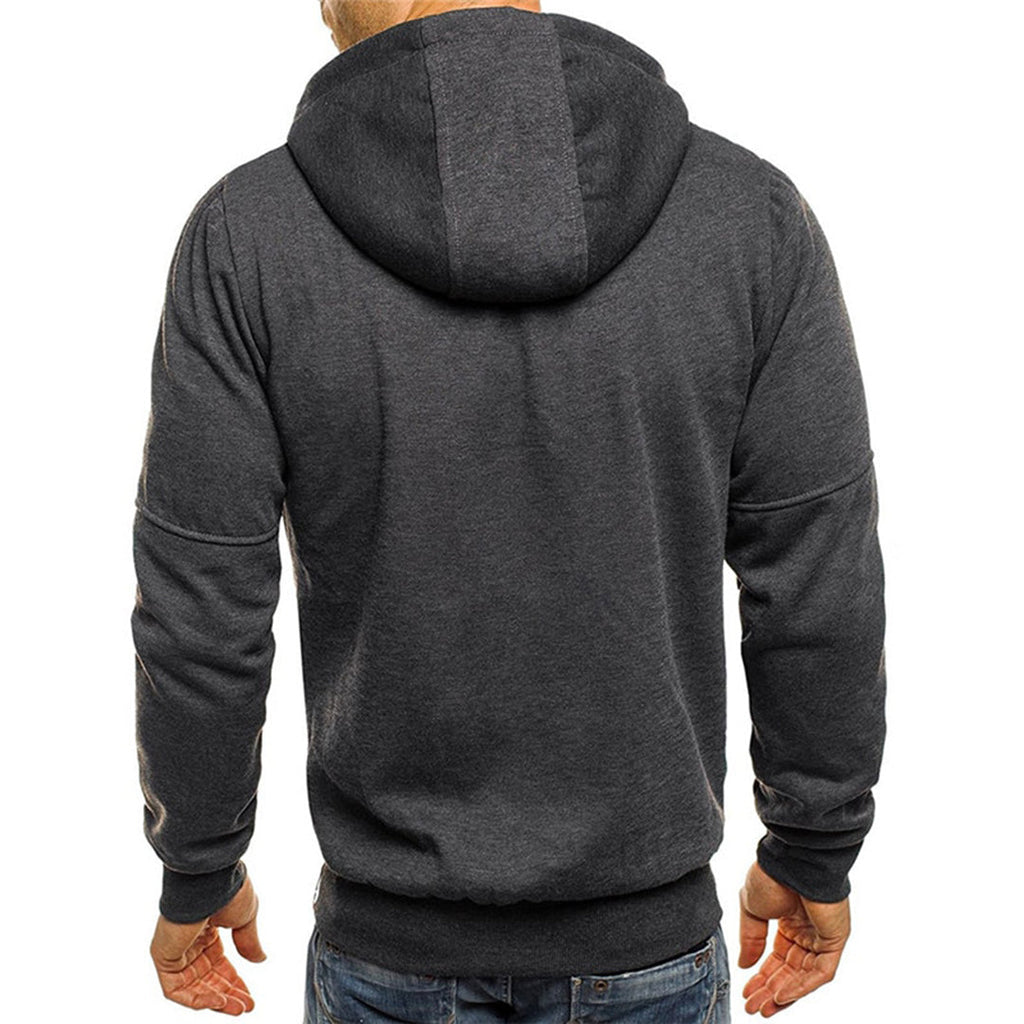 Amorita | Men's Drawstring Zip Front Long Sleeve Hoodie