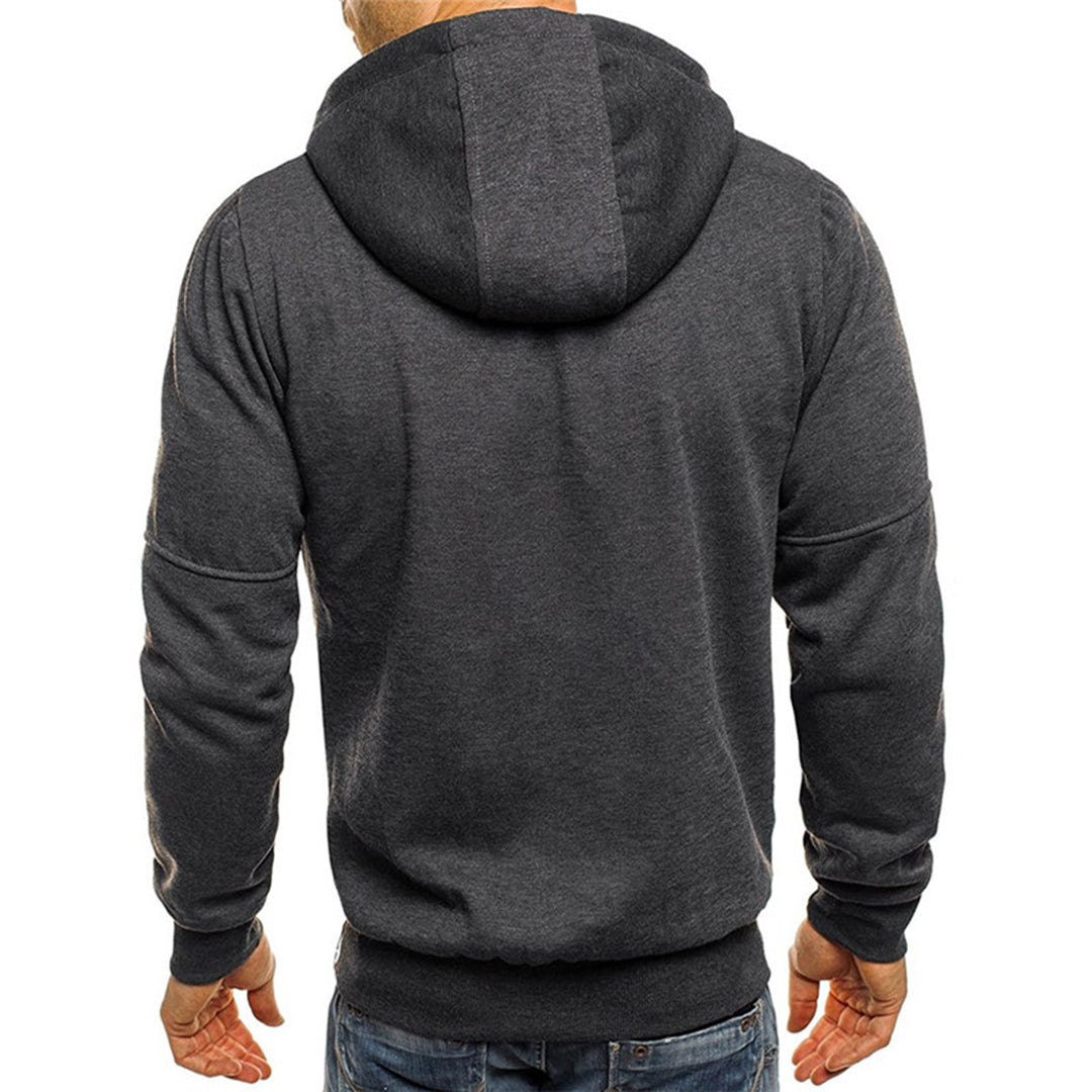 Amorita | Men's Drawstring Zip Front Long Sleeve Hoodie