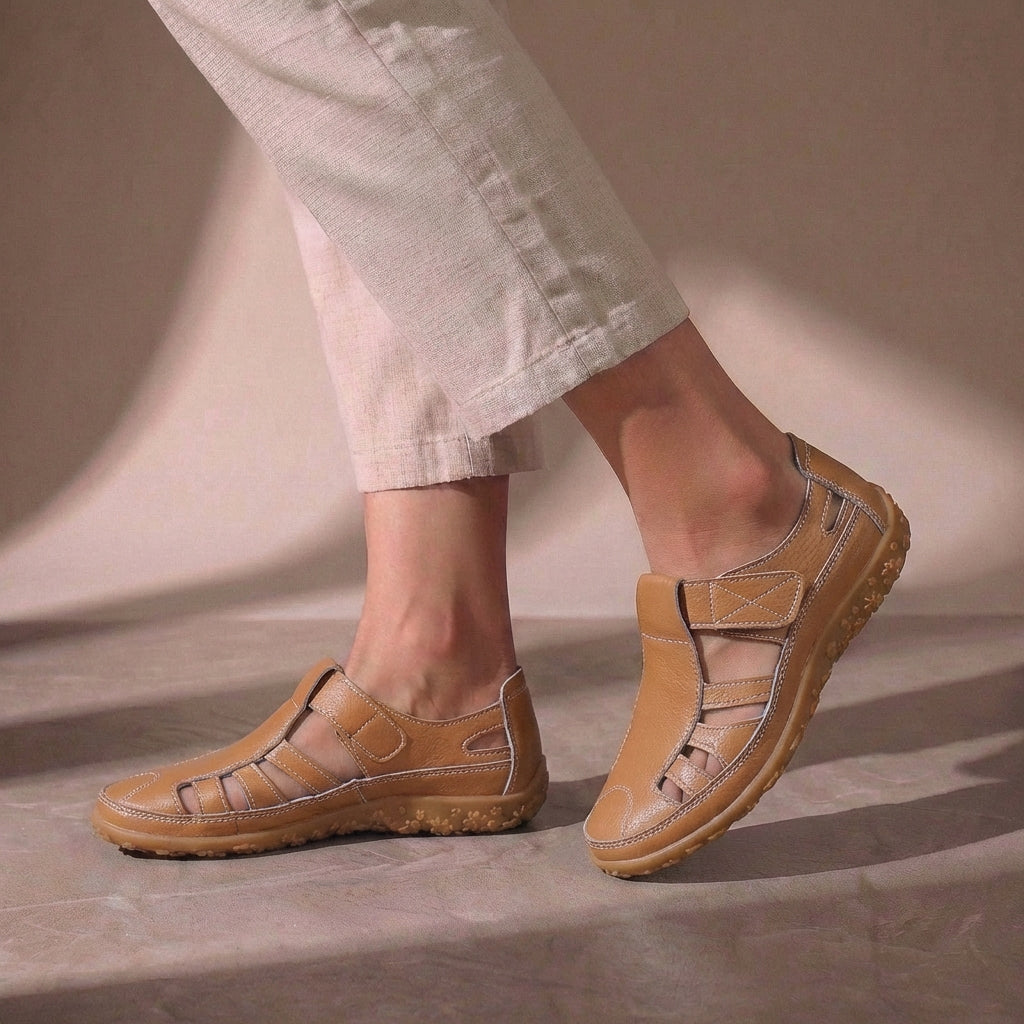 Amreen | Women's Round Toe Cut Out Adjustable Strap Sandals