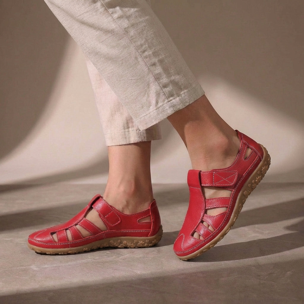 Amreen | Women's Round Toe Cut Out Adjustable Strap Sandals