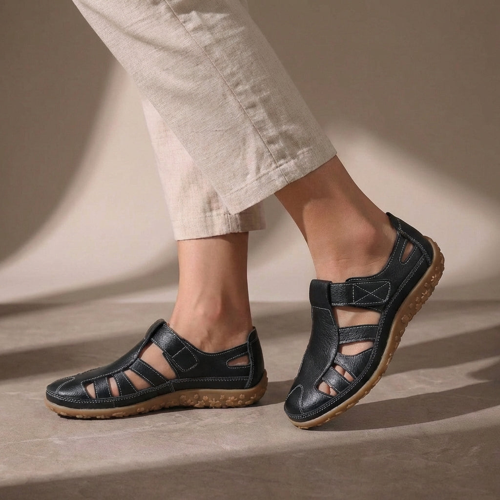 Amreen | Women's Round Toe Cut Out Adjustable Strap Sandals
