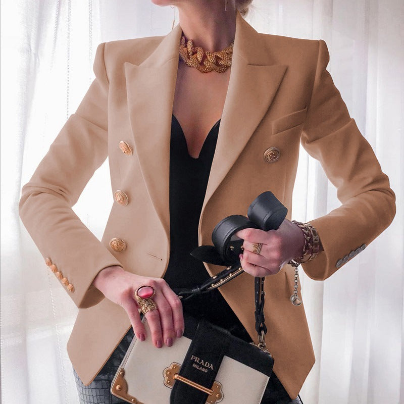 Amruta | Women's Fitted Long Sleeve Double Breasted Blazer