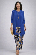 Anaisa | Women's Printed Straight Leg Round Neck Three Piece Set
