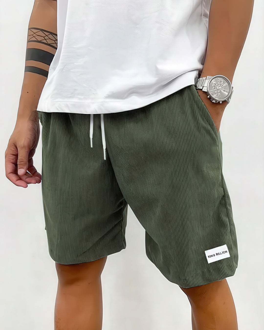 Andre | Men’s Textured Ribbed Drawstring Summer Shorts