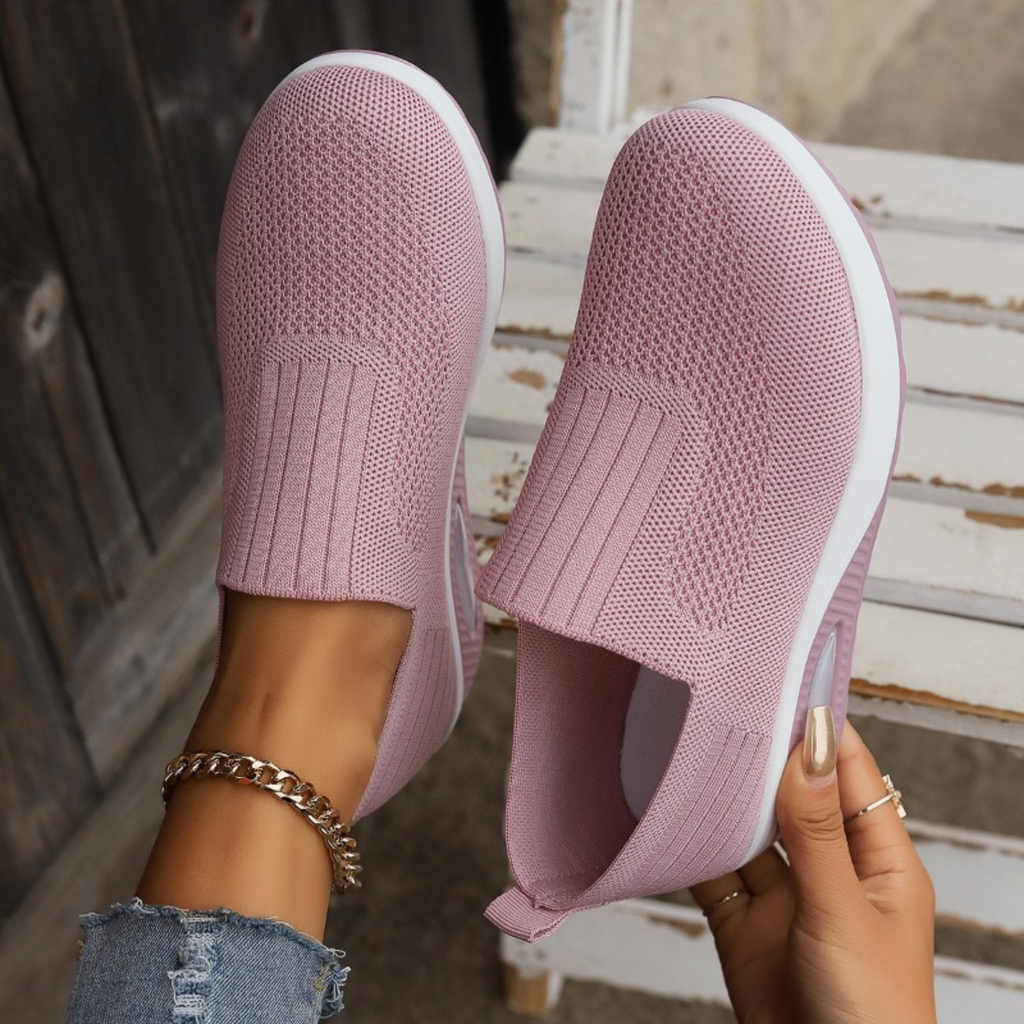 Anette | Women’s Flexible Round Toe Slip On Sneakers