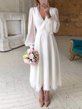 Angela | Women’s Flowy V Neck Wedding Guest Dress