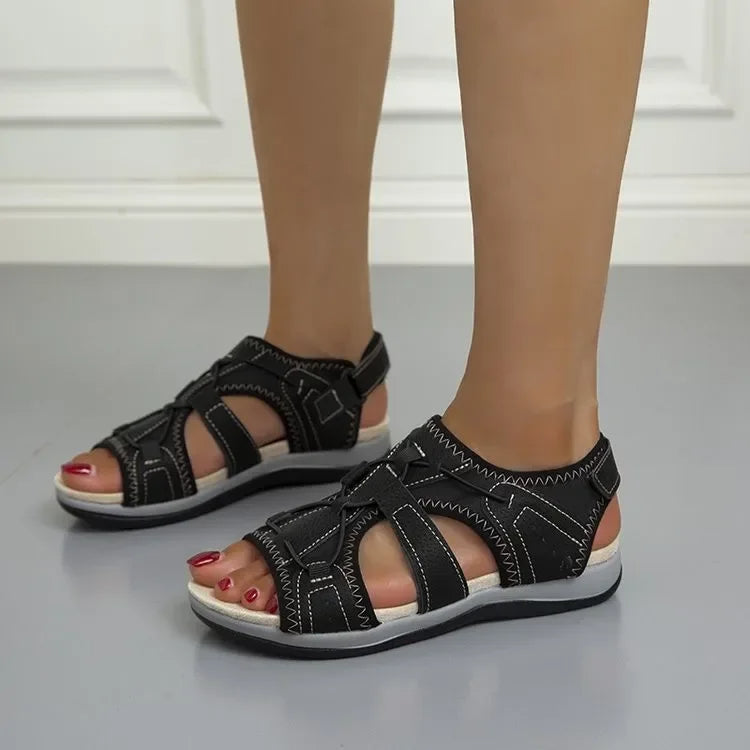 Angie | Women’s Round Toe Multi Strap Summer Sandals