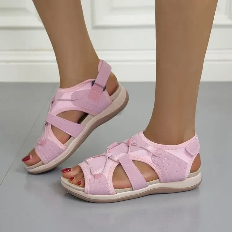 Angie | Women’s Round Toe Multi Strap Summer Sandals