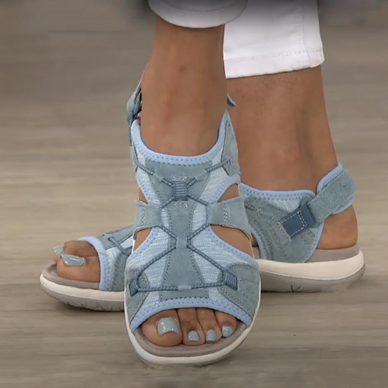 Angie | Women’s Round Toe Multi Strap Summer Sandals