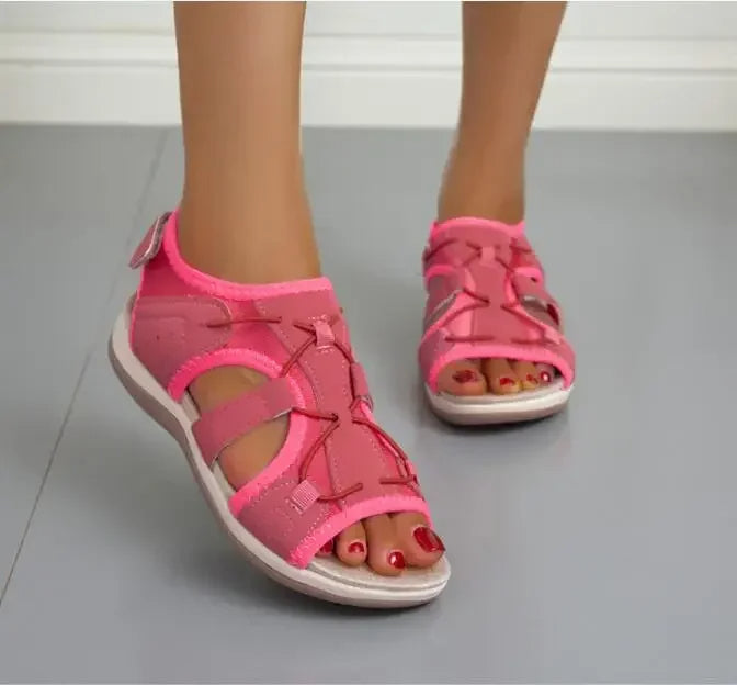 Angie | Women’s Round Toe Multi Strap Summer Sandals