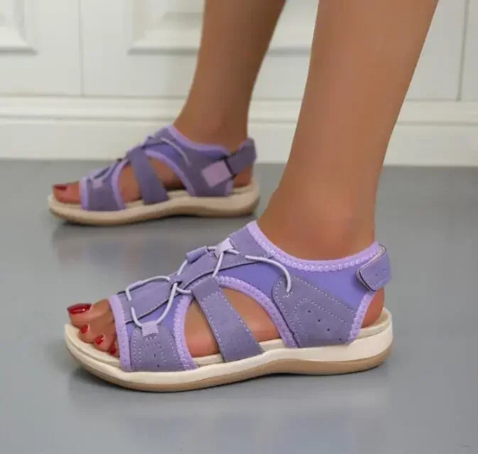 Angie | Women’s Round Toe Multi Strap Summer Sandals