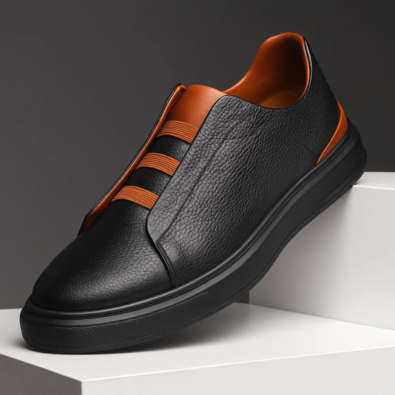 Anglais | Men's Round Toe Slip On Low Top Flat Sneakers