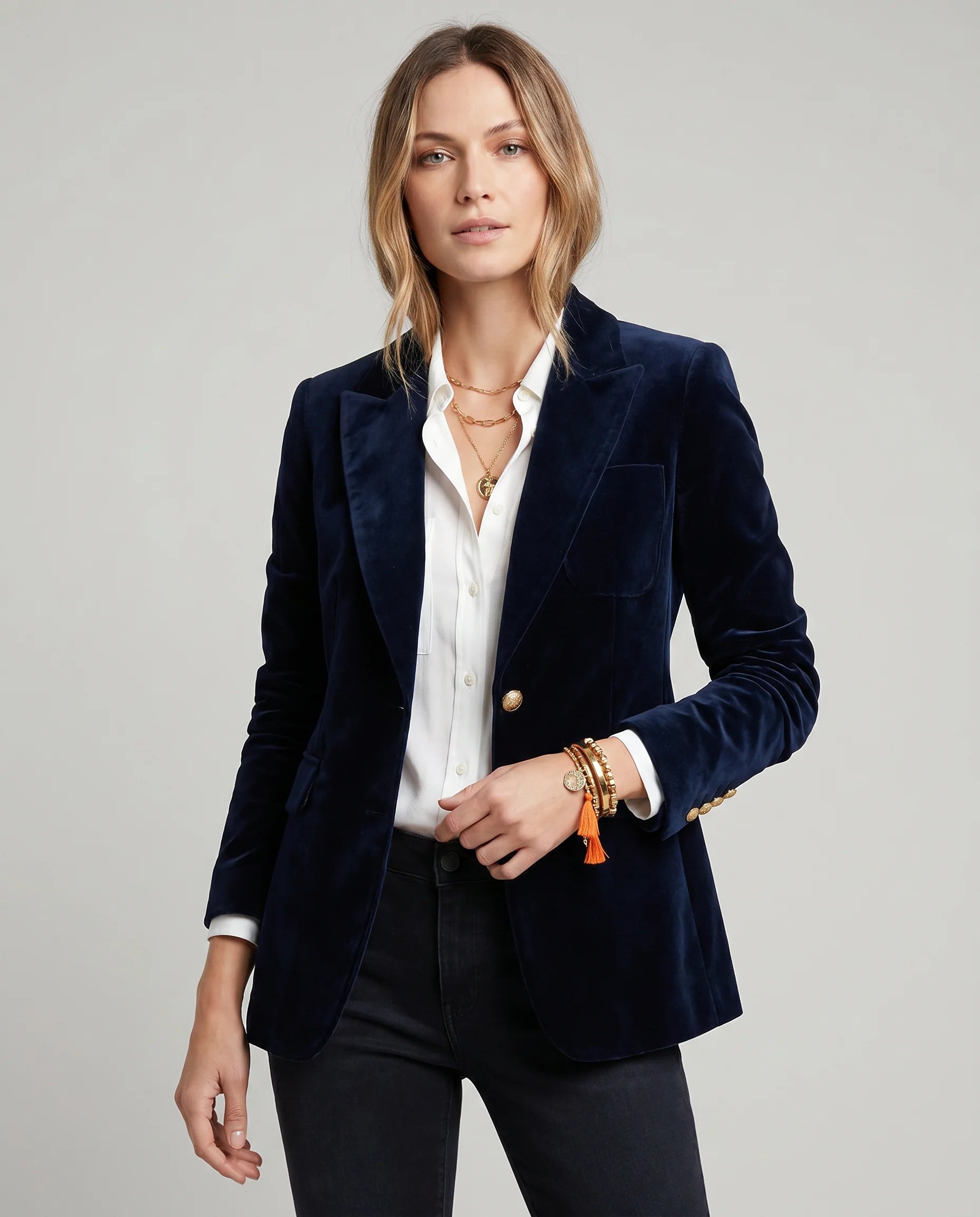 Anjali | Women's Slim Fit Single-Breasted Long Sleeve Blazer