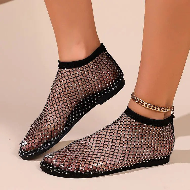 Anjelica | Women's Round Toe Mesh Slip-On Sandals