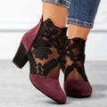 Annabelle | Women’s Sheer Mesh Floral Dress Heels