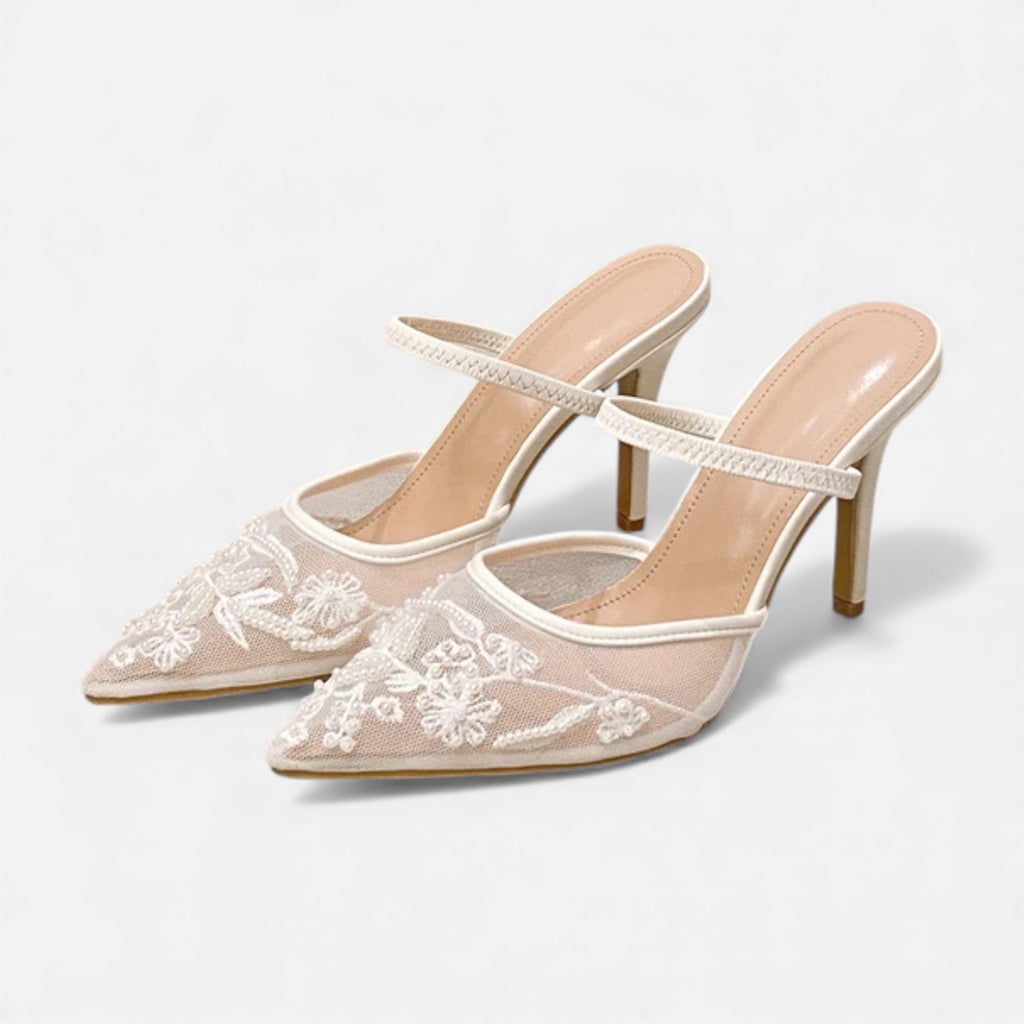 Annise | Women's Slip-On Slingback Strap Pointed Toe Heels