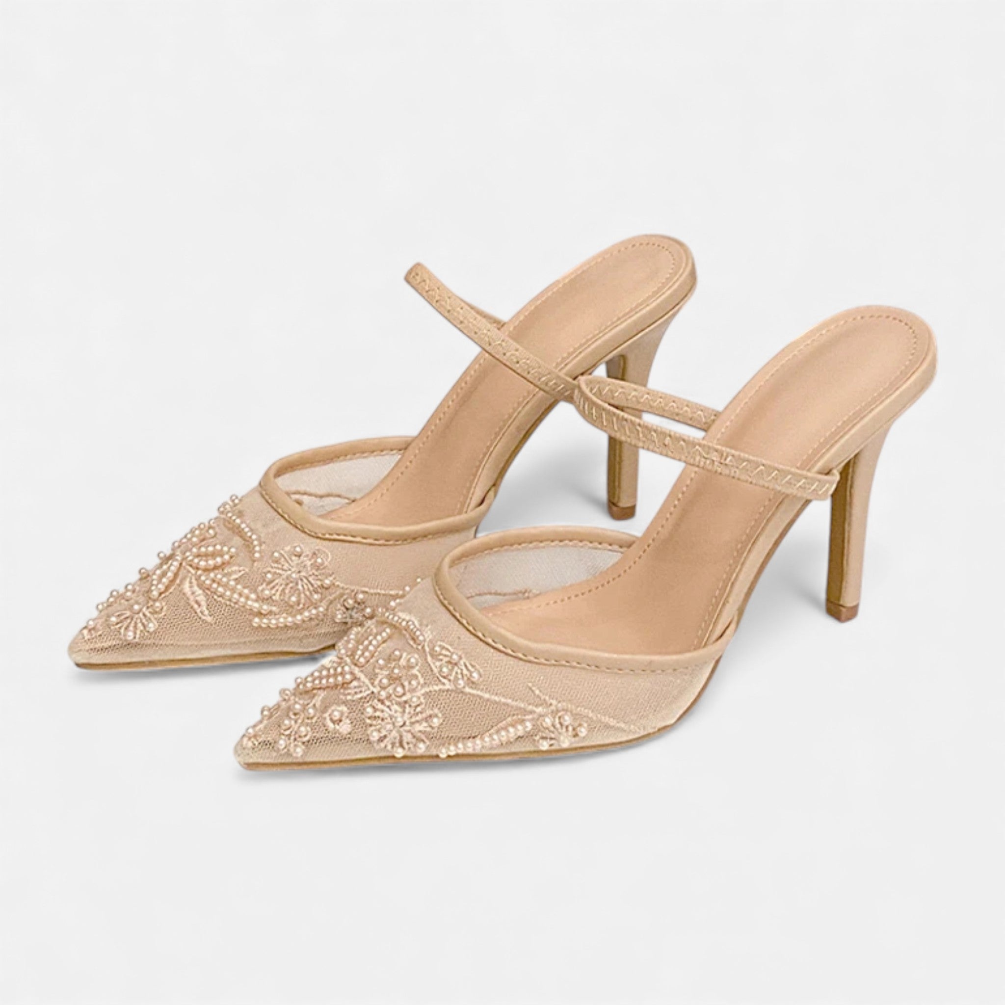 Annise | Women's Slip-On Slingback Strap Pointed Toe Heels