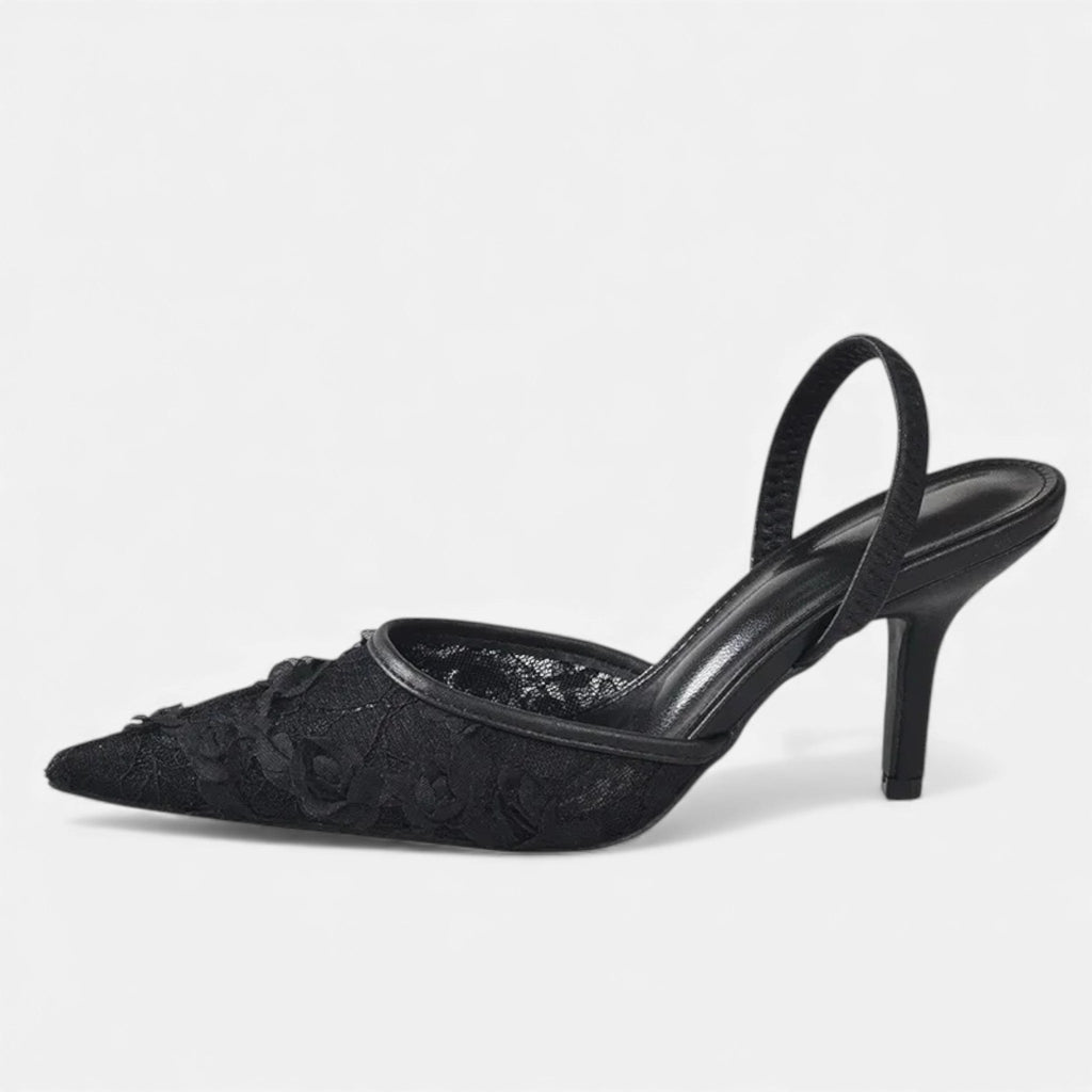 Annise | Women's Slip-On Slingback Strap Pointed Toe Heels