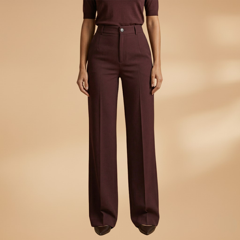 Annita | Women's High-Rise Wide Leg Button Front Pants