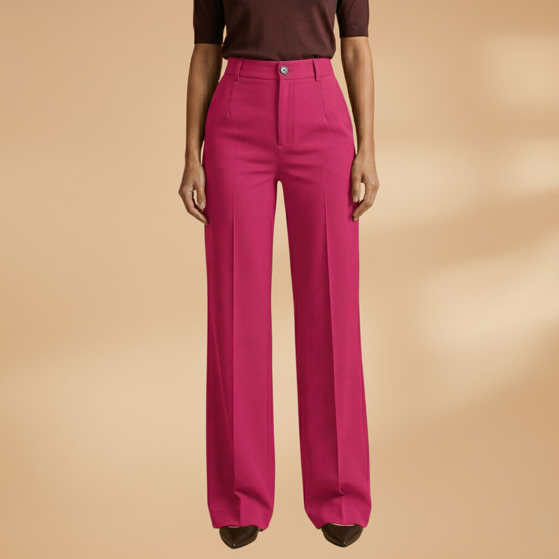 Annita | Women's High-Rise Wide Leg Button Front Pants