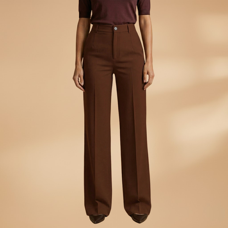 Annita | Women's High-Rise Wide Leg Button Front Pants