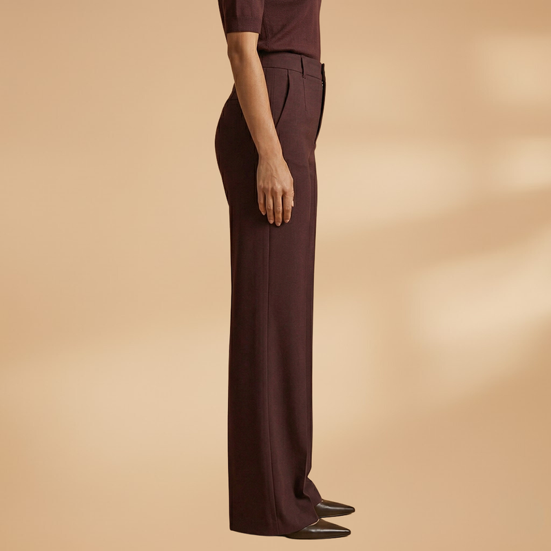 Annita | Women's High-Rise Wide Leg Button Front Pants