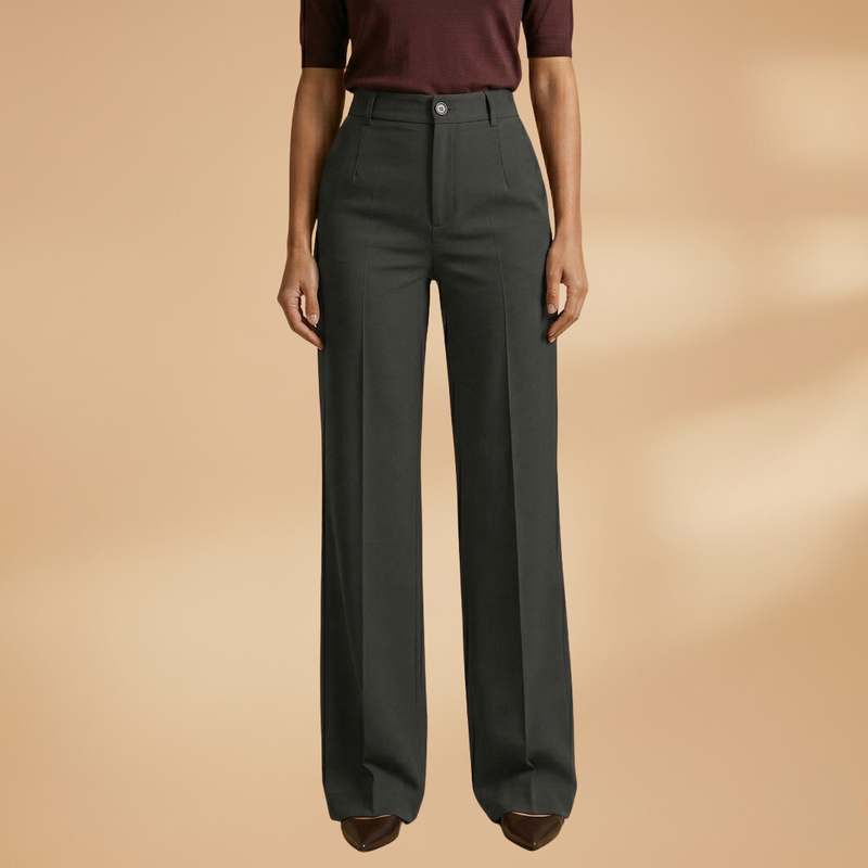 Annita | Women's High-Rise Wide Leg Button Front Pants
