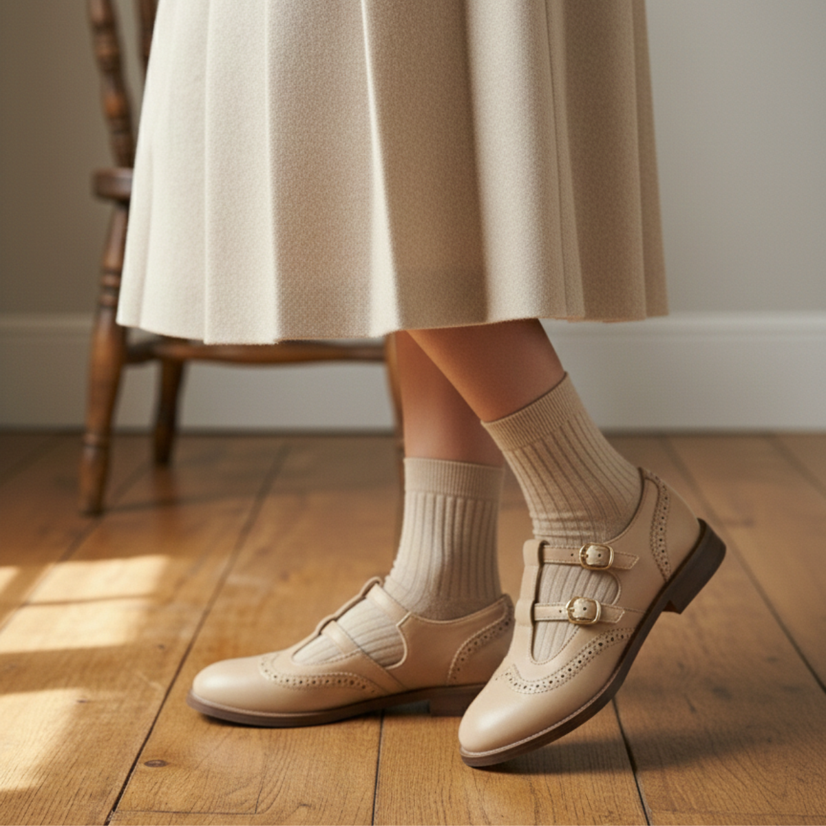 Anselma | Women's Adjustable Buckle T-Bar Mary Jane Shoes