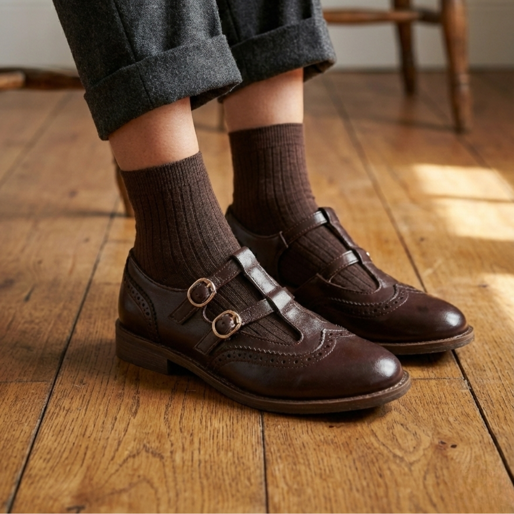 Anselma | Women's Adjustable Buckle T-Bar Mary Jane Shoes