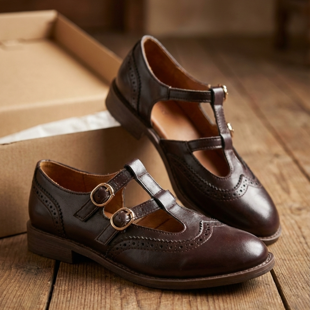 Anselma | Women's Adjustable Buckle T-Bar Mary Jane Shoes