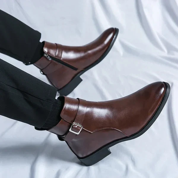 Anthony | Men’s Ankle Side Zipper Chelsea Boots