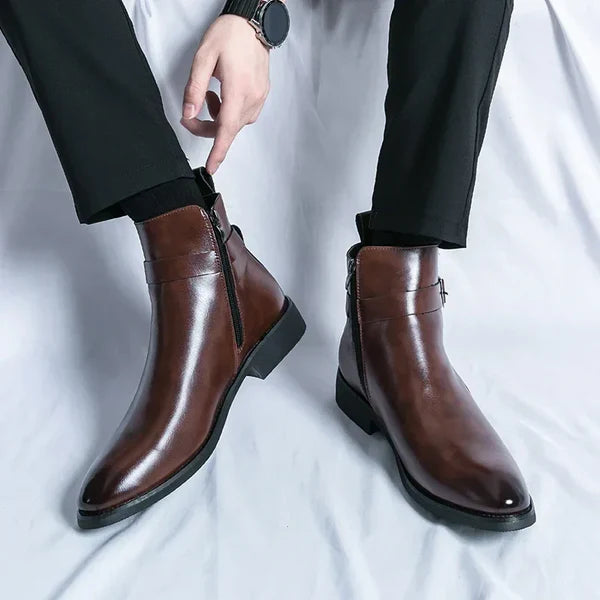 Anthony | Men’s Ankle Side Zipper Chelsea Boots