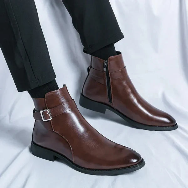 Anthony | Men’s Ankle Side Zipper Chelsea Boots