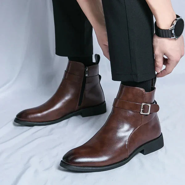 Anthony | Men’s Ankle Side Zipper Chelsea Boots