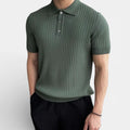 Anthony | Men’s Vertical Stripe Short Sleeve Polo Shirt